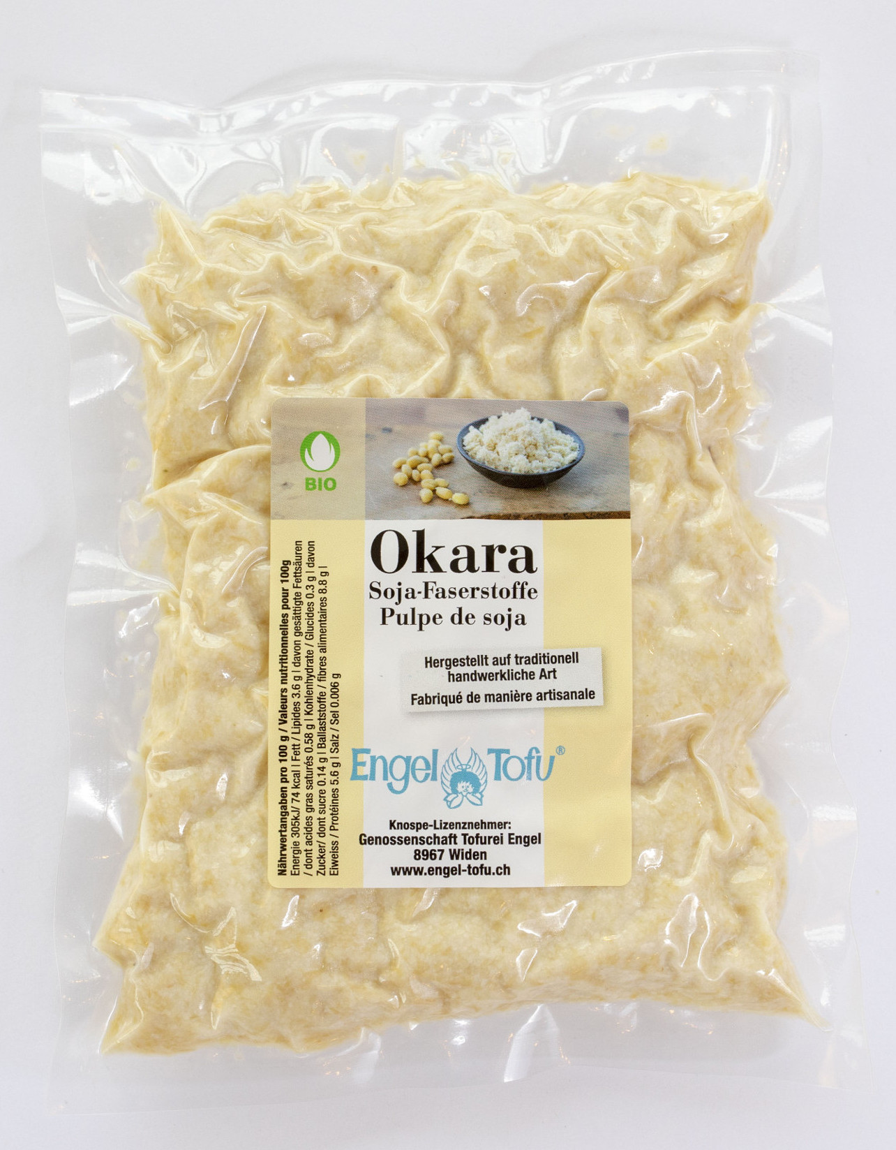 Okara Engel bio Schweiz Tofu